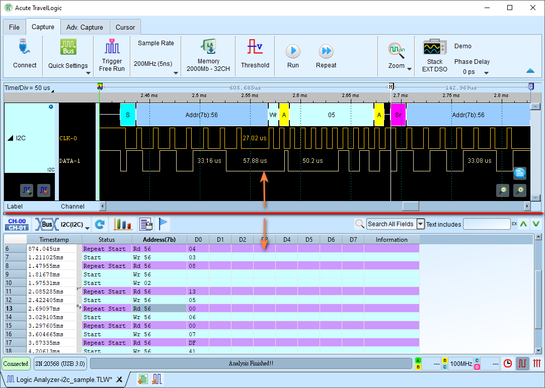 Drag Divider to Maximize Waveform Area