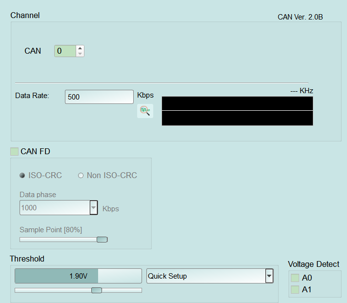 CAN 2.0B/FD Settings