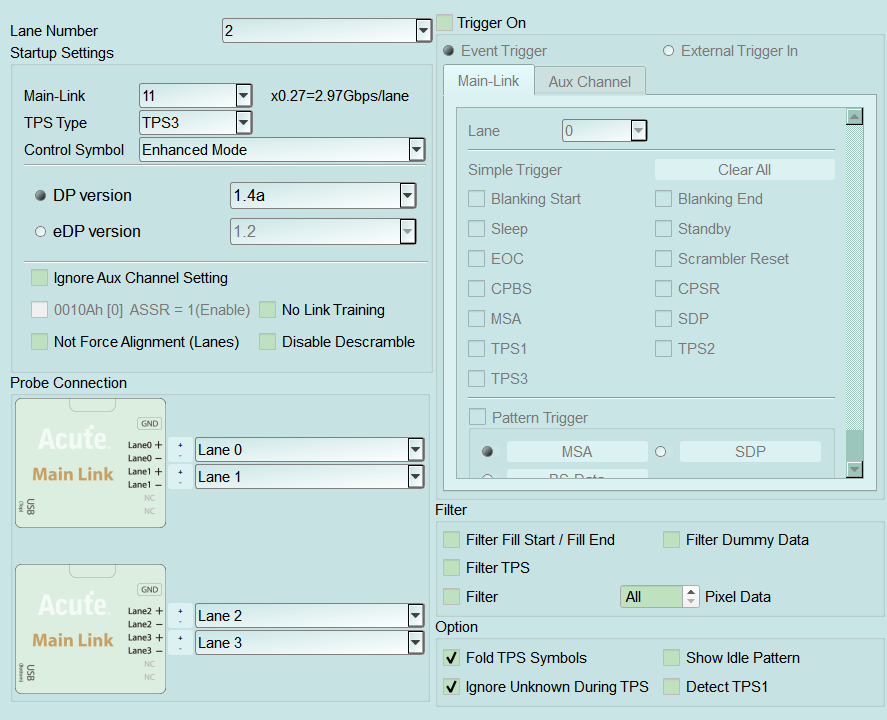 eDP Settings