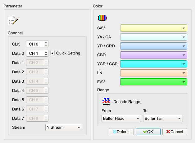 Decode Settings