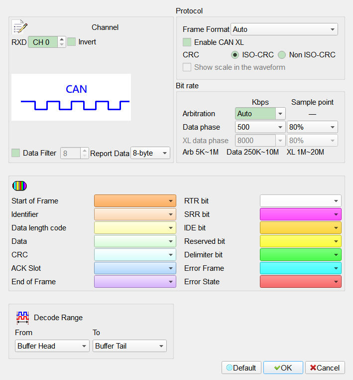 Decode Settings