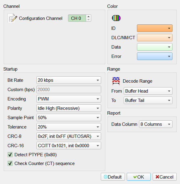 Decode Settings