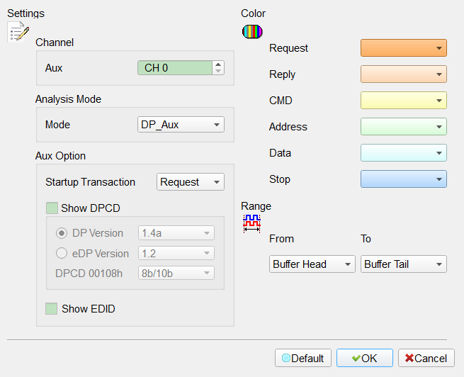 Decode Settings