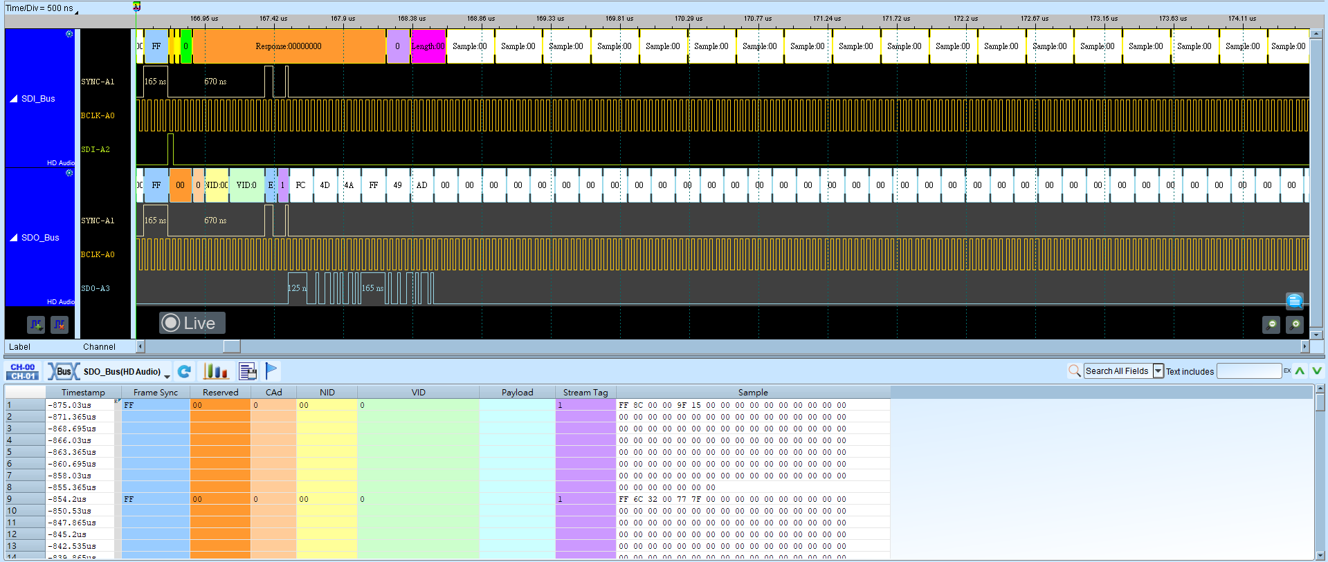HD Audio Result