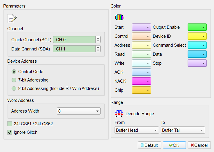 Decode Settings