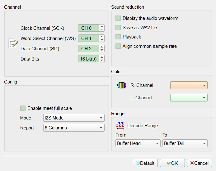 Decode Settings