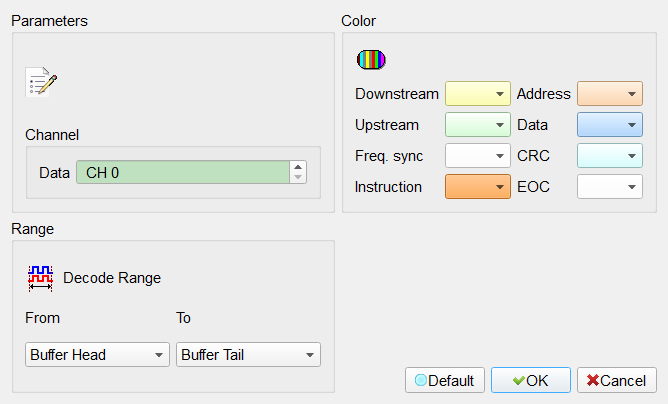 Decode Settings