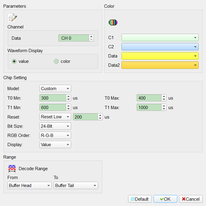 Decode Settings