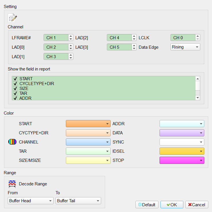 Decode Settings