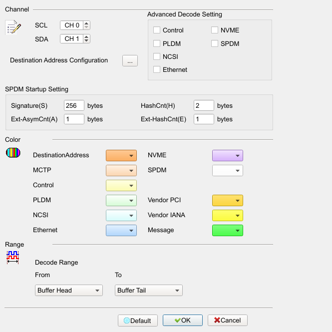 Decode Settings