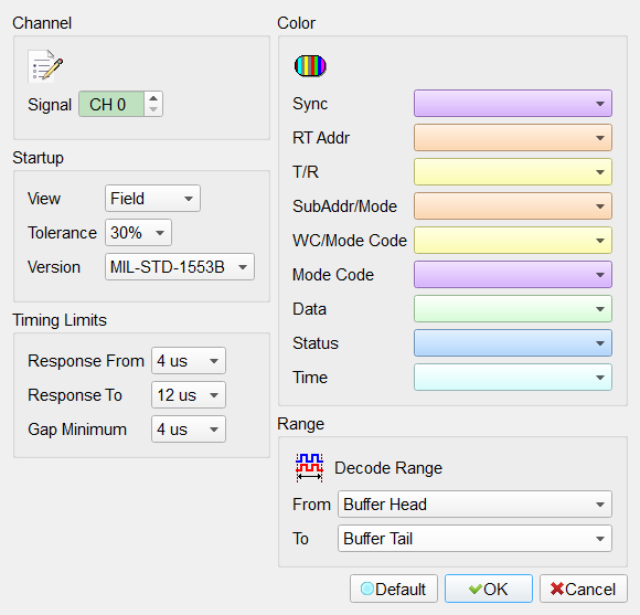 Decode Settings