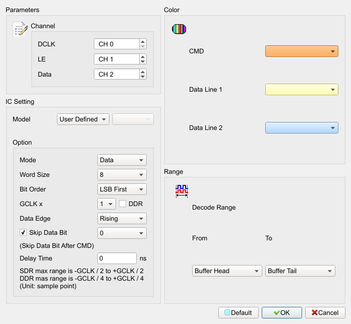 Decode Settings