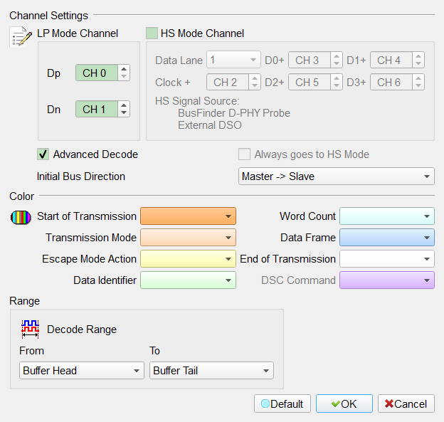 Decode Settings