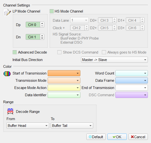 Decode Settings