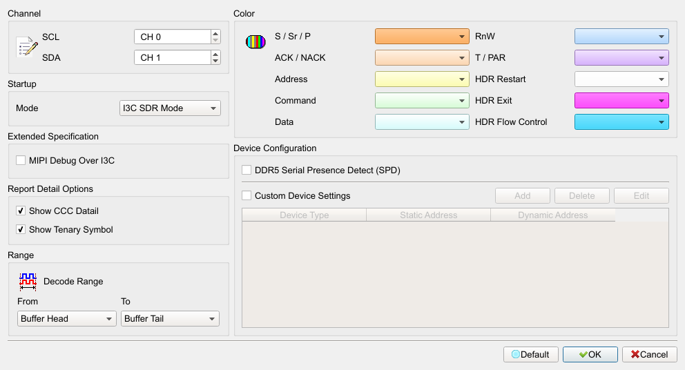 Decode Settings