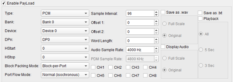 MIPI SoundWire per-Data-Port (DPn) settings dialog