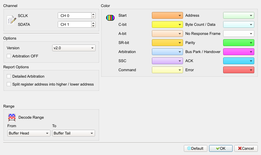Decode Settings