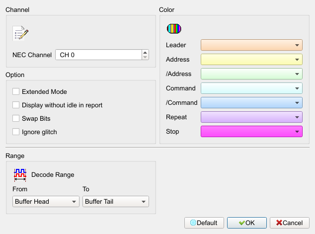 Decode Settings