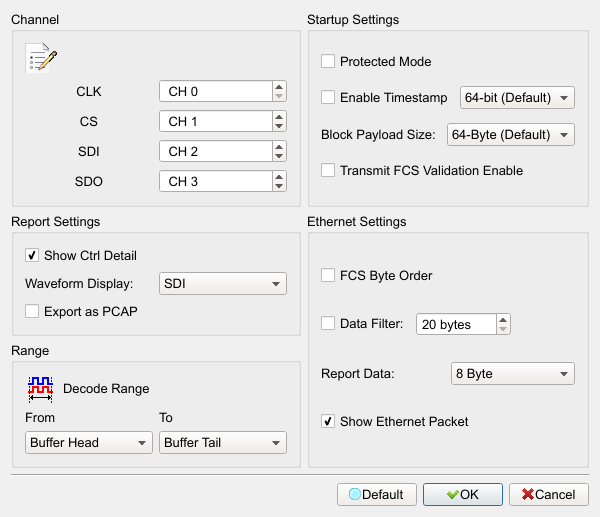 Decode Settings