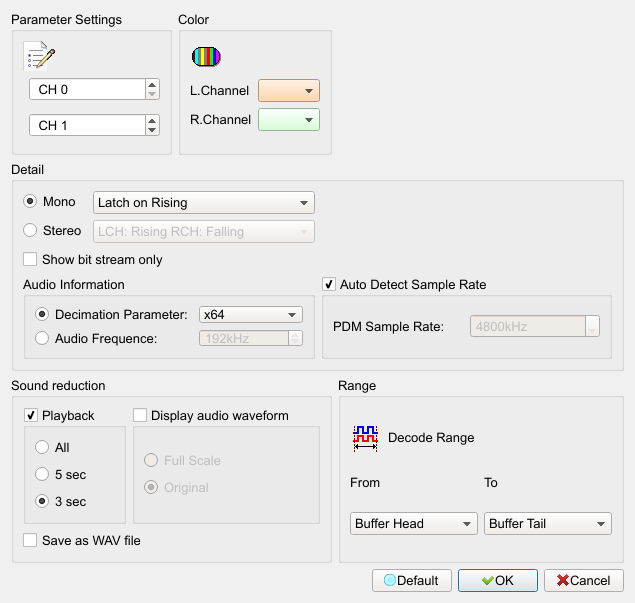 Decode Settings