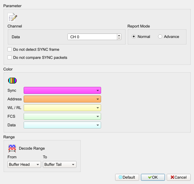 Decode Settings