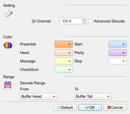 Decode Settings