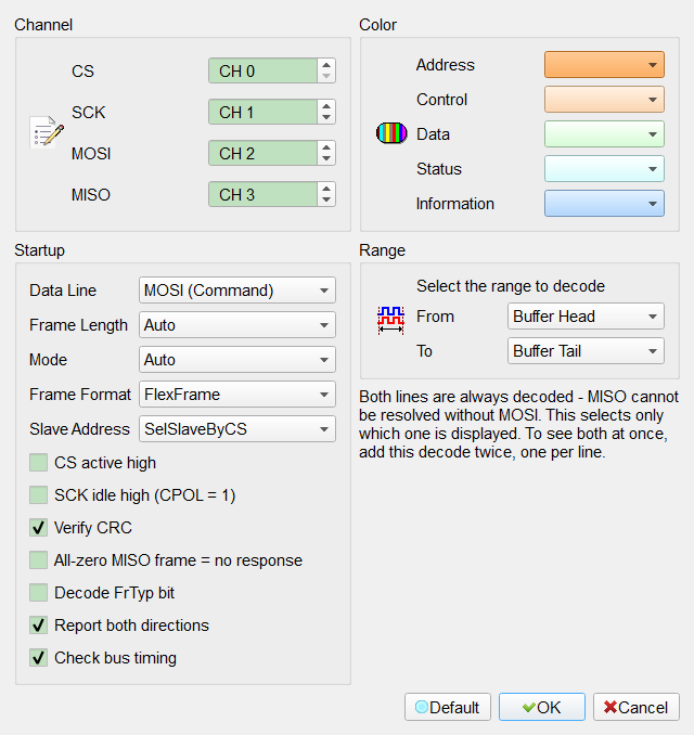 Decode Settings