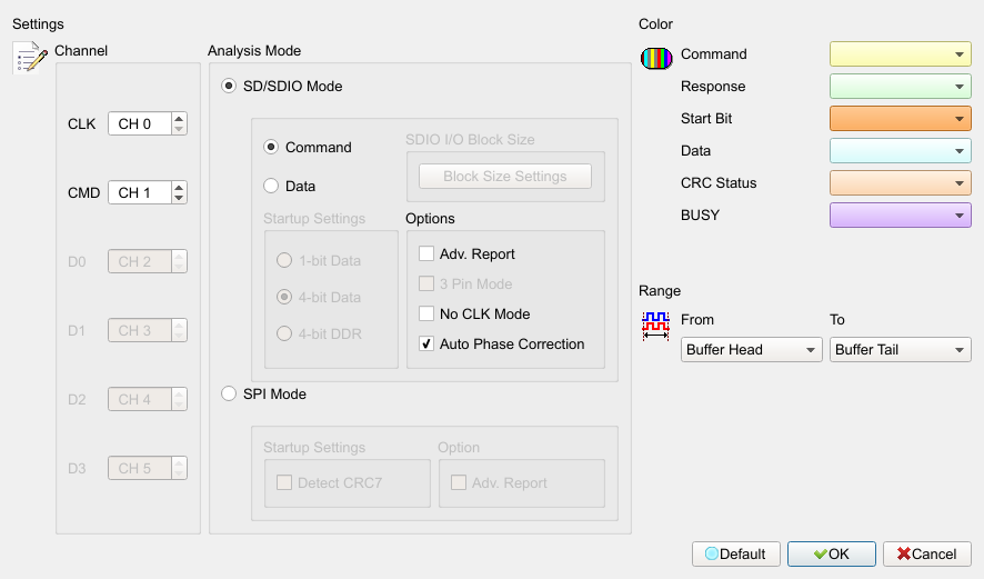 Decode Settings