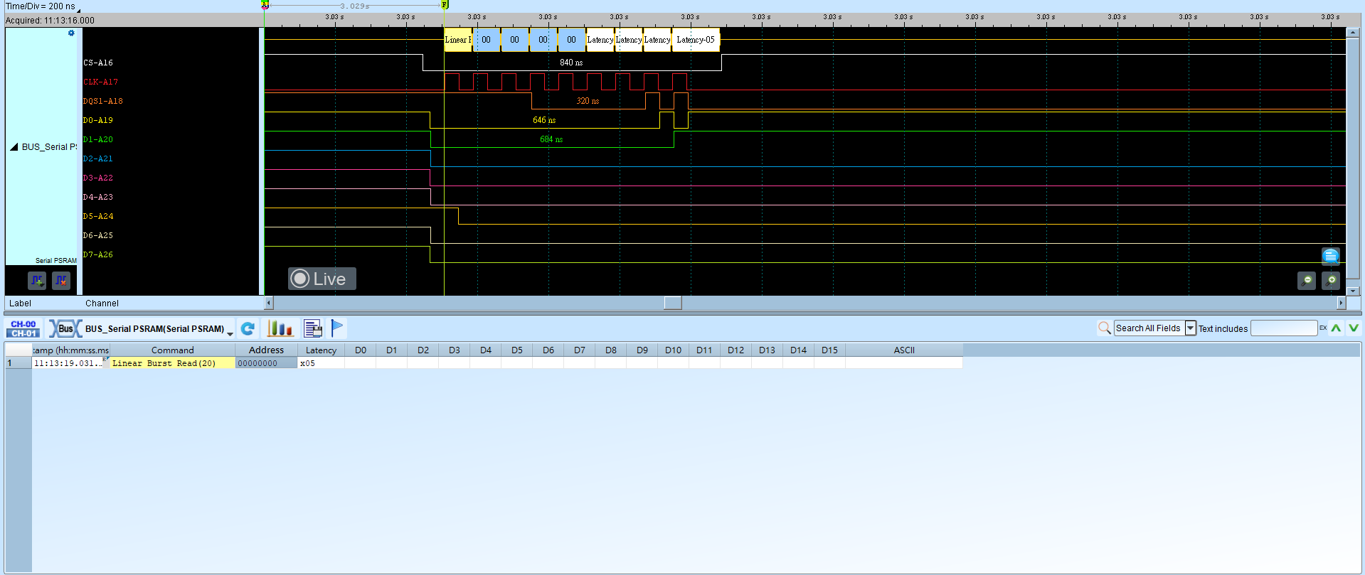 Serial PSRAM Result