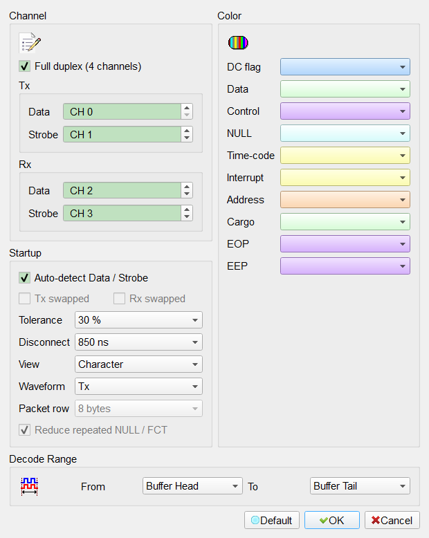 Decode Settings