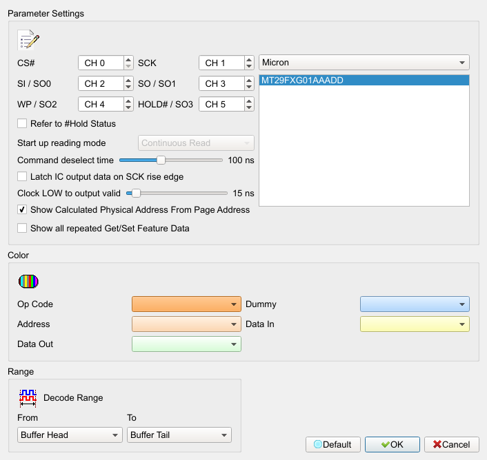 Decode Settings