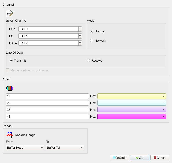 Decode Settings