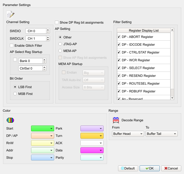 Decode Settings