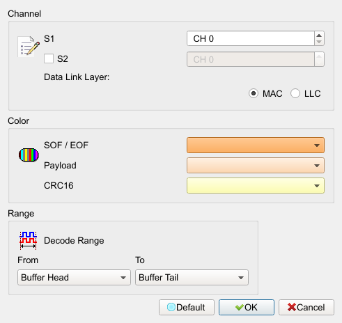 Decode Settings