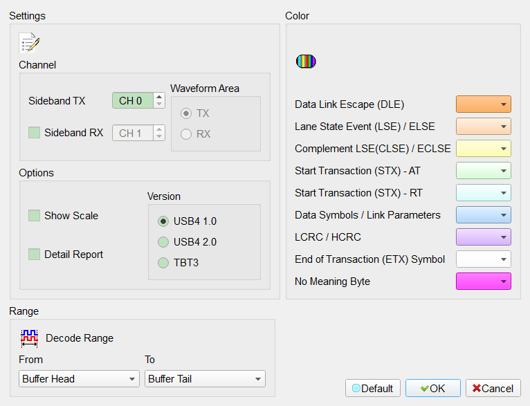 Decode Settings