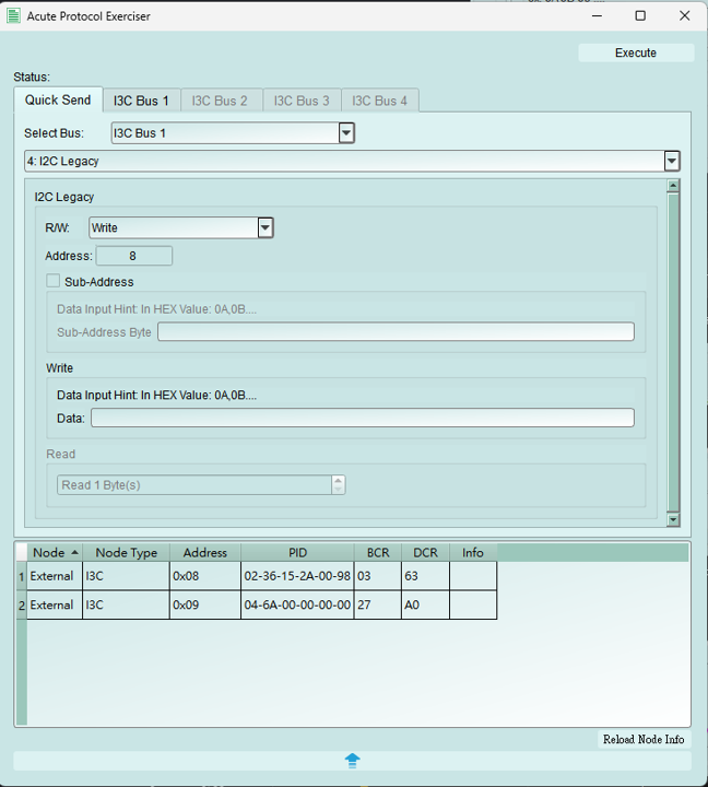 Legacy I2C RW
