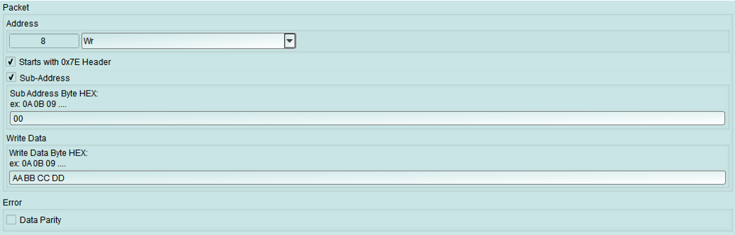 Private Write SubAddr
