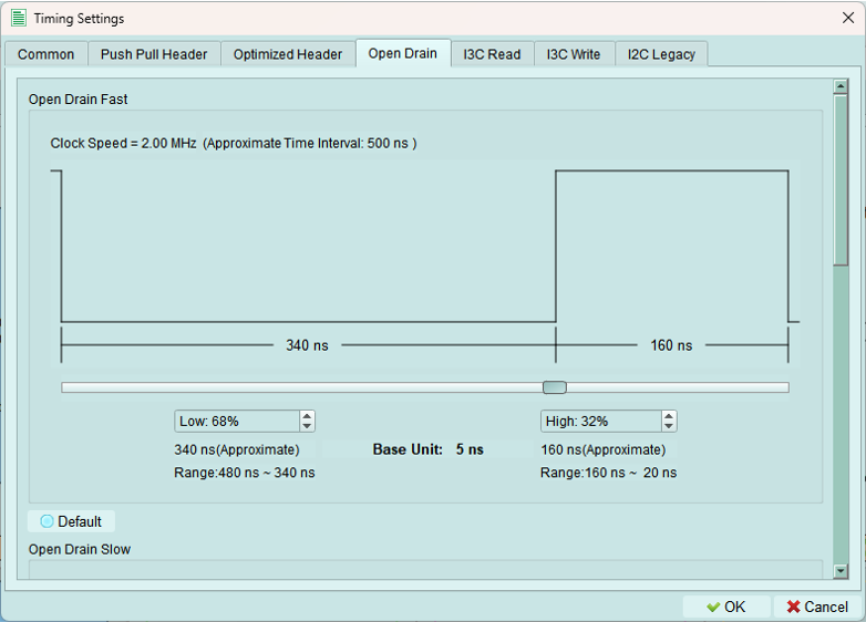 Timing ODF Settings