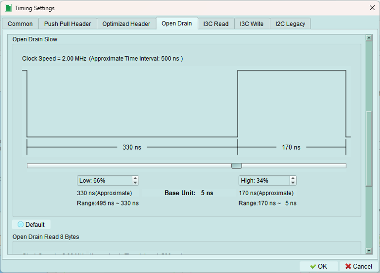 Timing ODS Settings