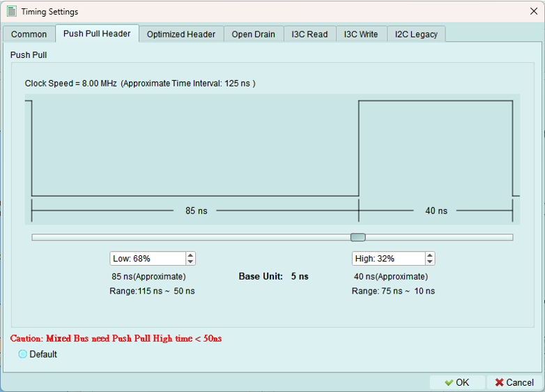 Timing Push Pull Settings