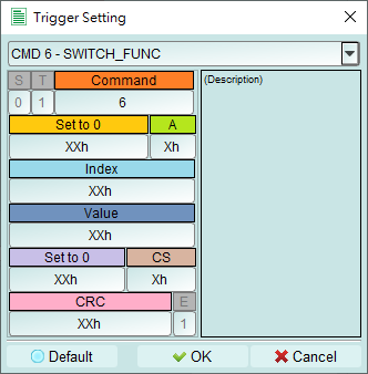 eMMC solution — - Can I specify an eMMC packet as the trigger point function?