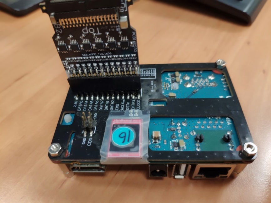 eMMC solution — Probe and test object connection