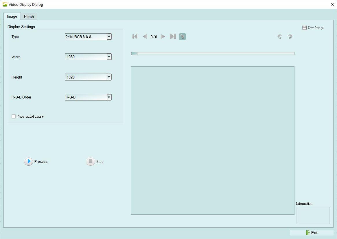 MIPI D-PHY solution — Appendix 2: Video Display Dialog