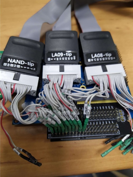 NAND Flash solution — Probe and test object connection