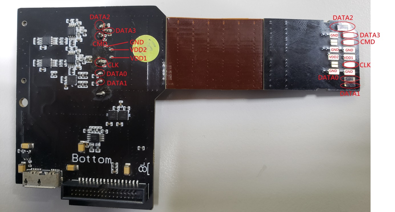SD 3.0 / 4.0 solution — SD4.0 adapter board test point
