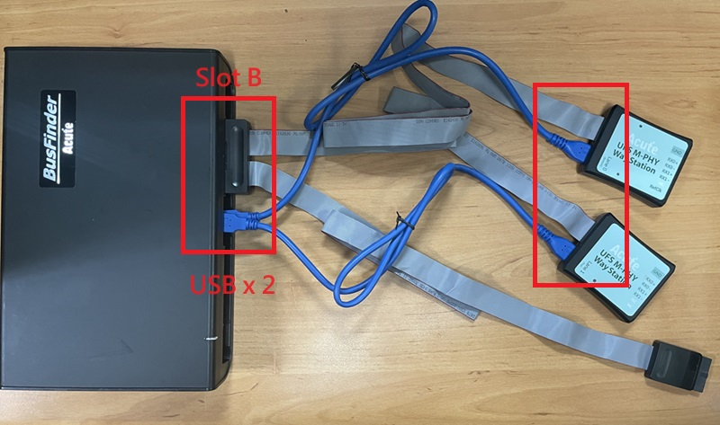 UFS solution — BusFinder and Probe connection