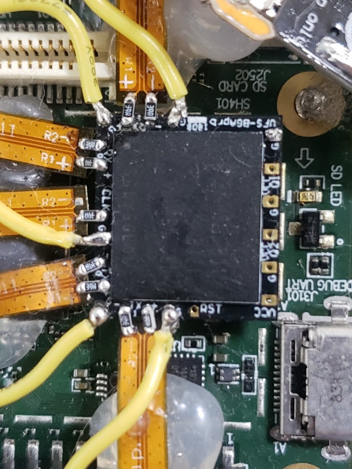 UFS solution — Probe and test object connection
