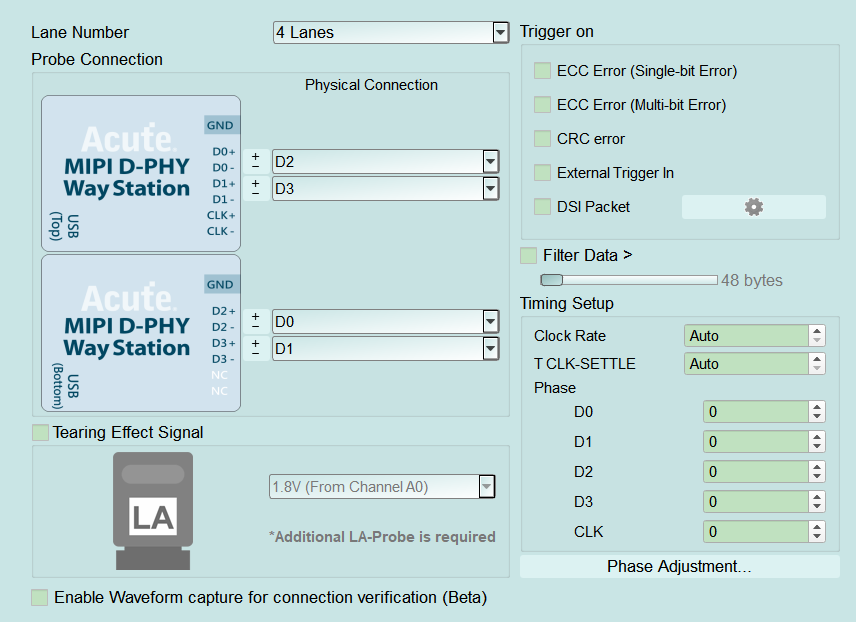 MIPI DSI Settings