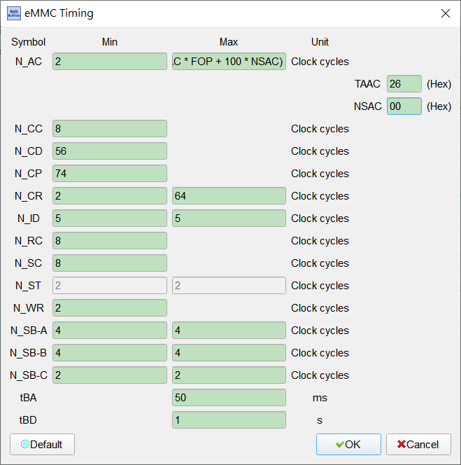 eMMC Timing