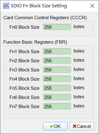 SD 3.0 SDIO Fn Block Size Setting